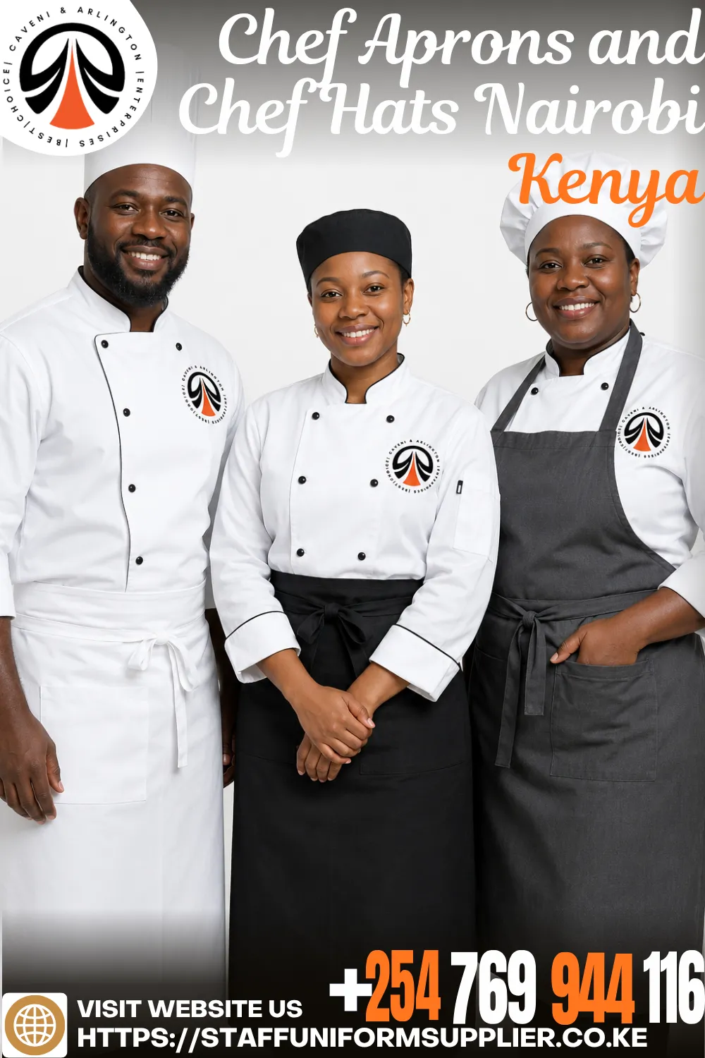 Chef Aprons and Chef Hats Nairobi Kenya +254-769-944-116