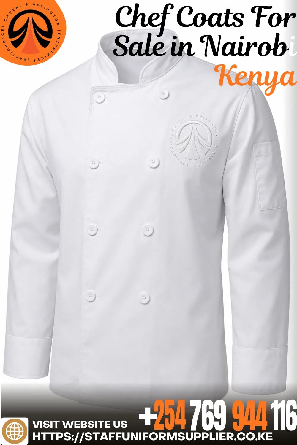 Chef Coats For Sale in Nairobi Kenya +254-769-944-116​