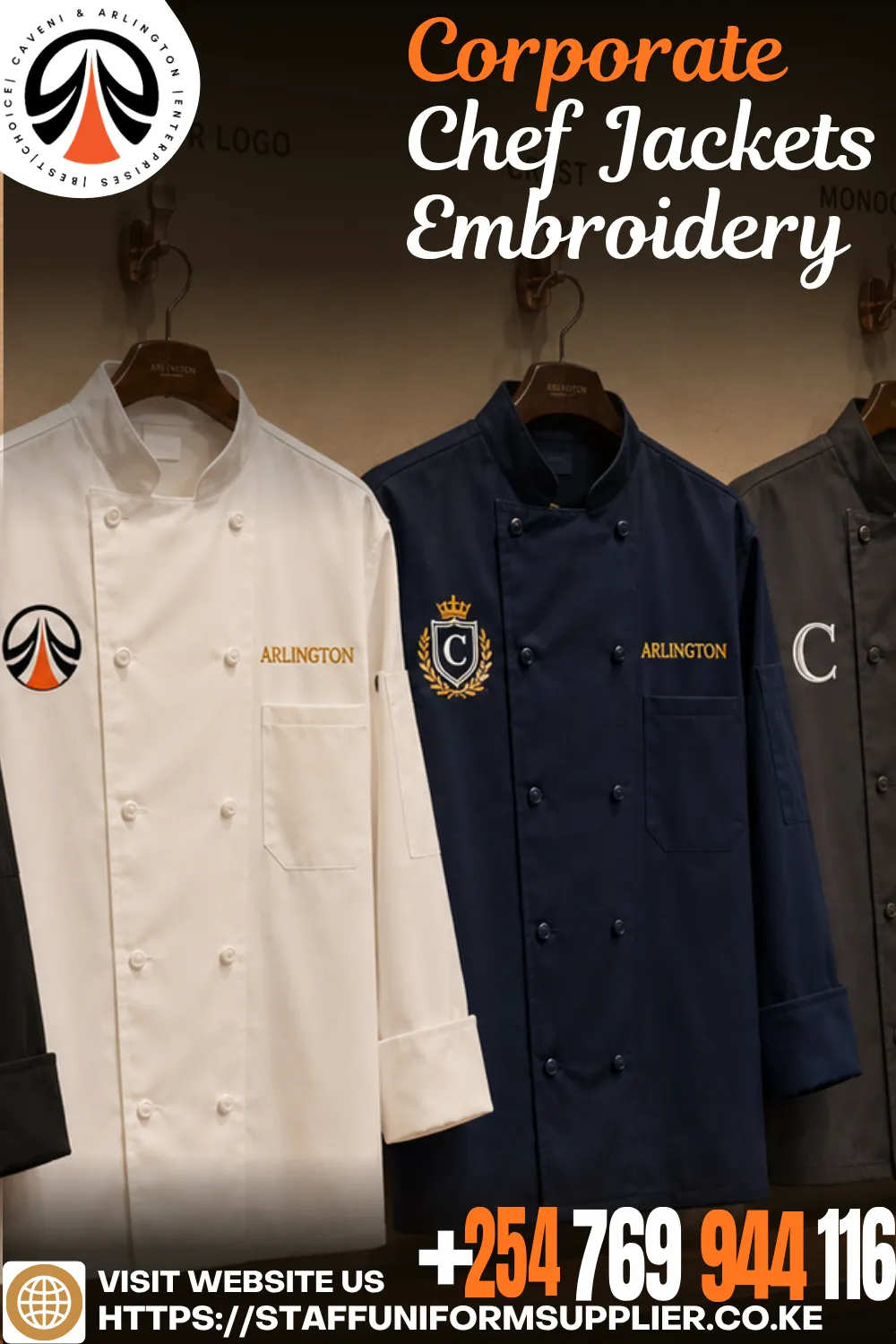 Corporate Chef Jackets Embroidery