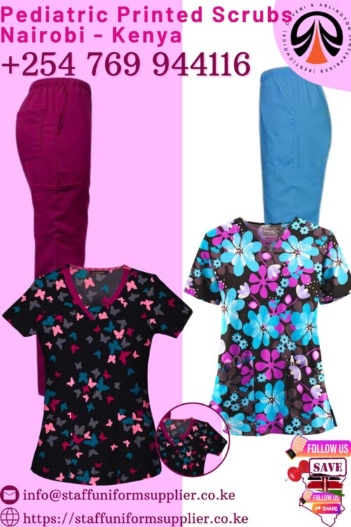 Pediatric printed scrubs Nairobi Kenya +254-769-944-116
