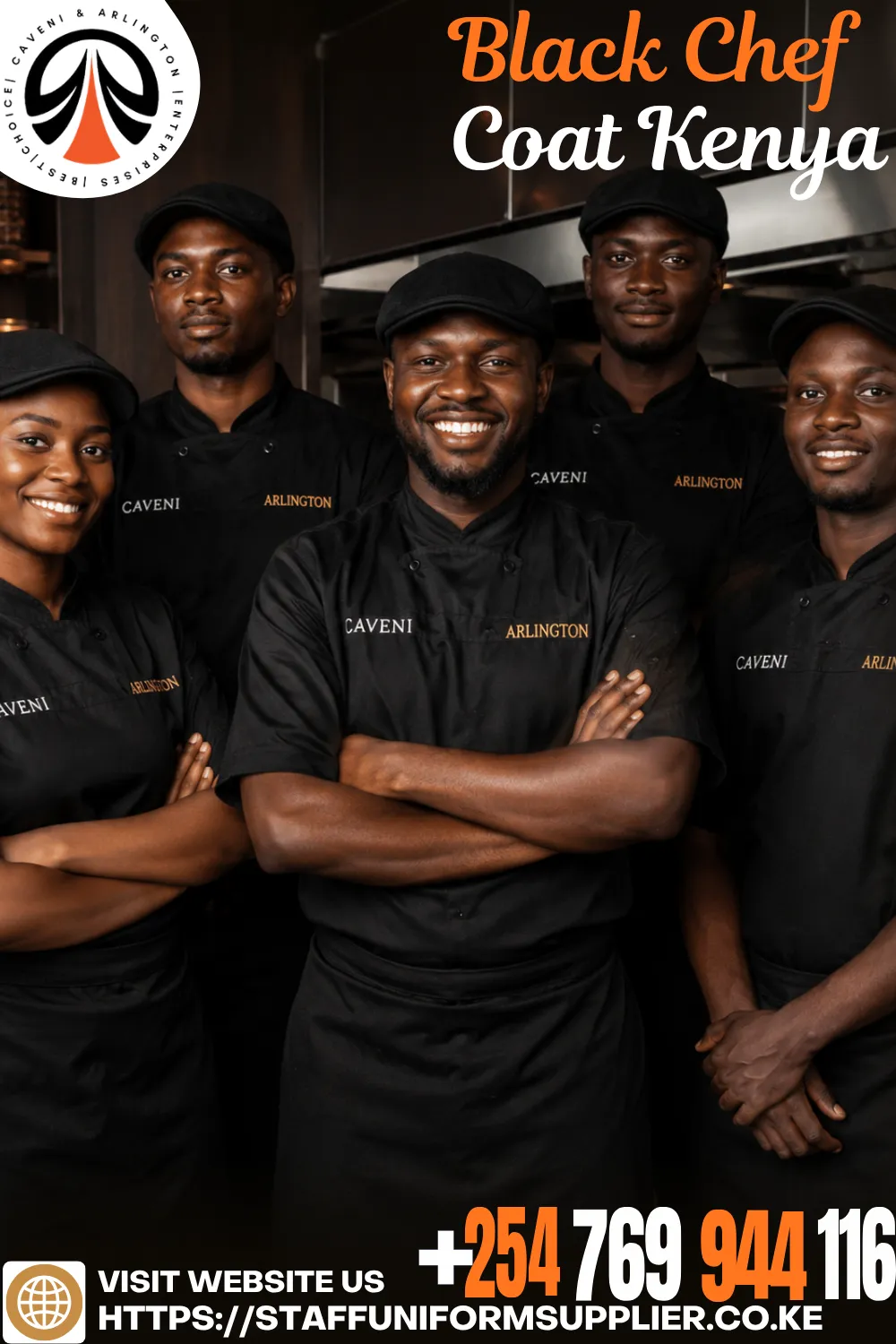 Affordable Black Chef Coat Kenya