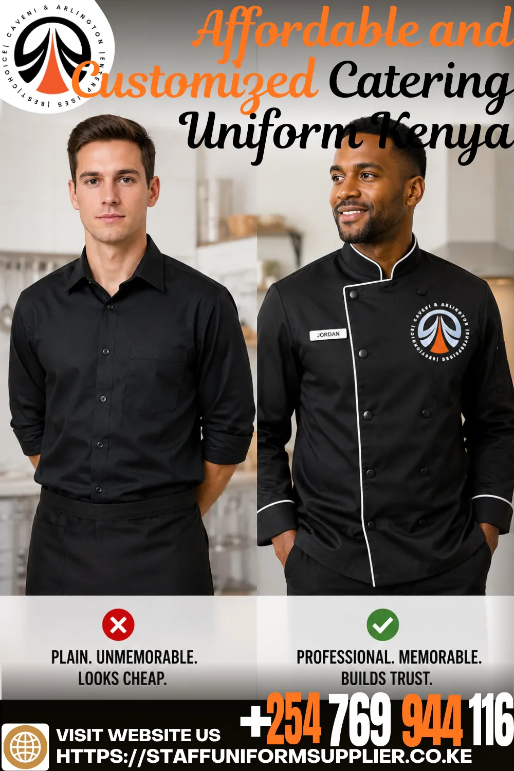 Affordable and Customized Catering Uniform Kenya