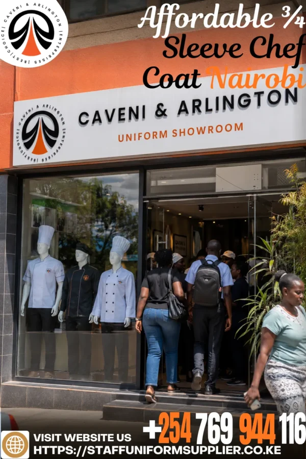 Affordable ¾ Sleeve Chef Coat Nairobi