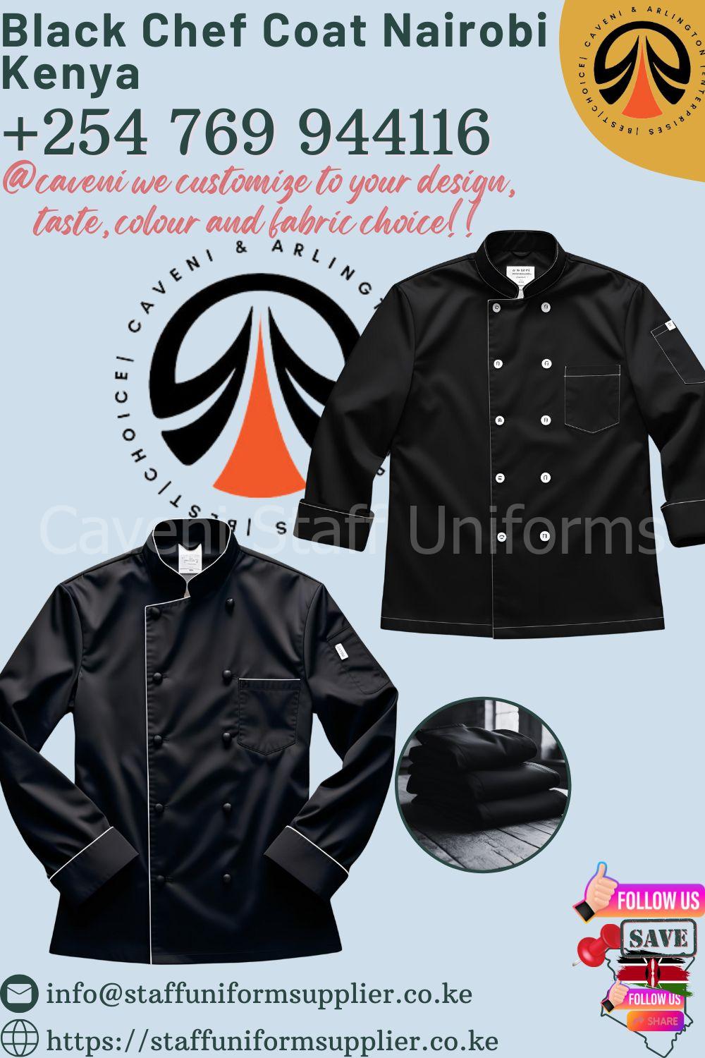Black Chef Coat Nairobi Kenya