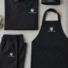 Black chef uniform set