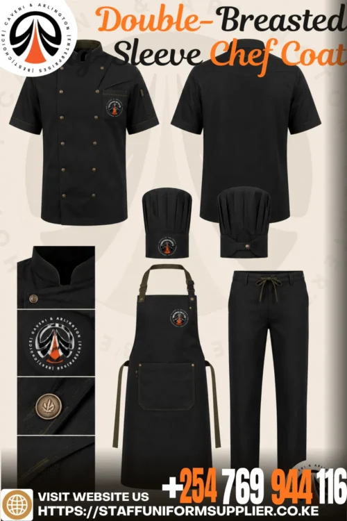 Double-Breasted Long-Sleeve Chef Coat