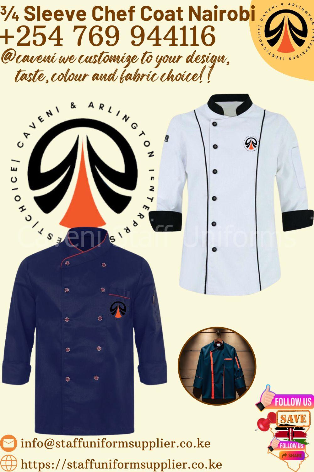 ¾ Sleeve Chef Coat Nairobi