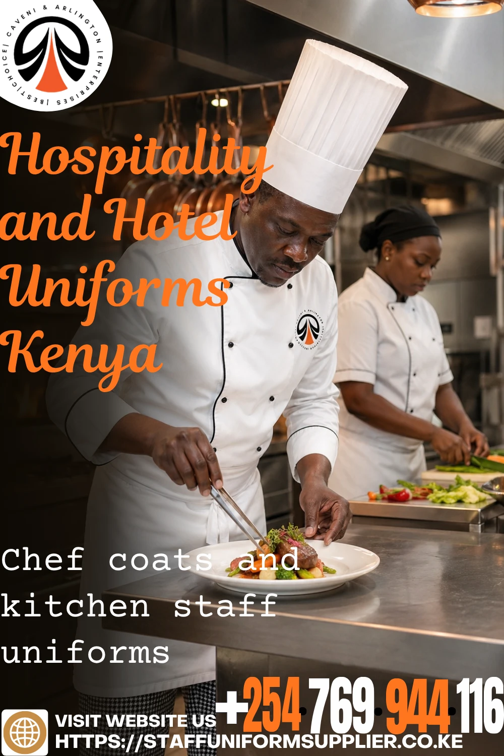 Hospitality and Hotel Uniforms Kenya - Chef coats and kitchen staff uniforms
