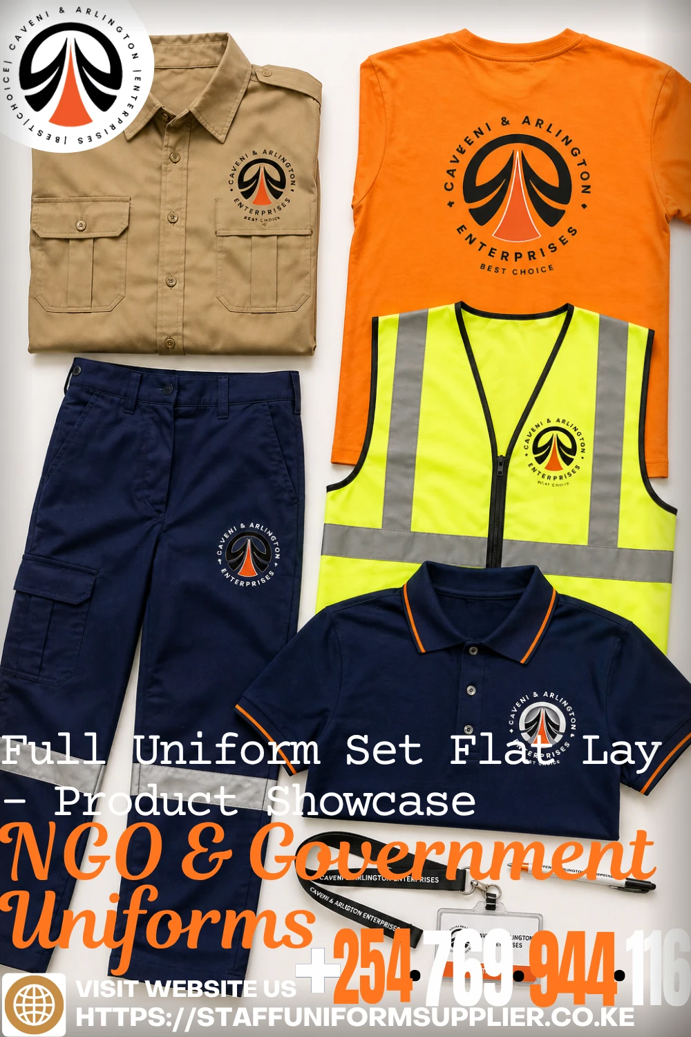 NGO & Government Uniforms - Full Uniform Set Flat Lay – Product Showcase