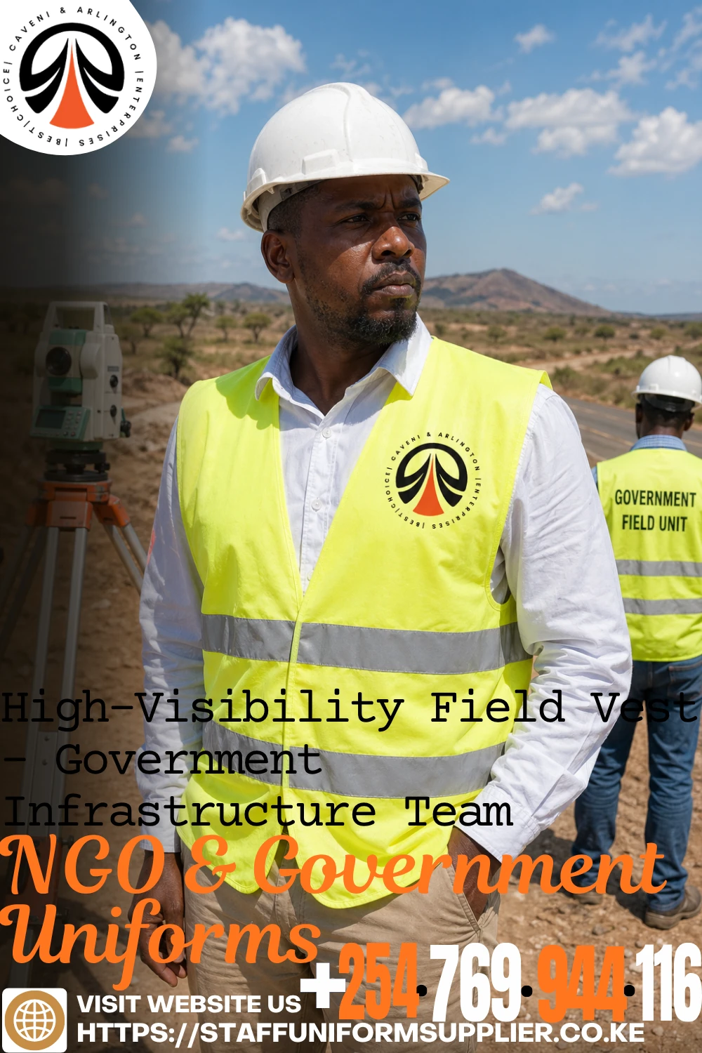 NGO & Government Uniforms - High-Visibility Field Vest – Government Infrastructure Team