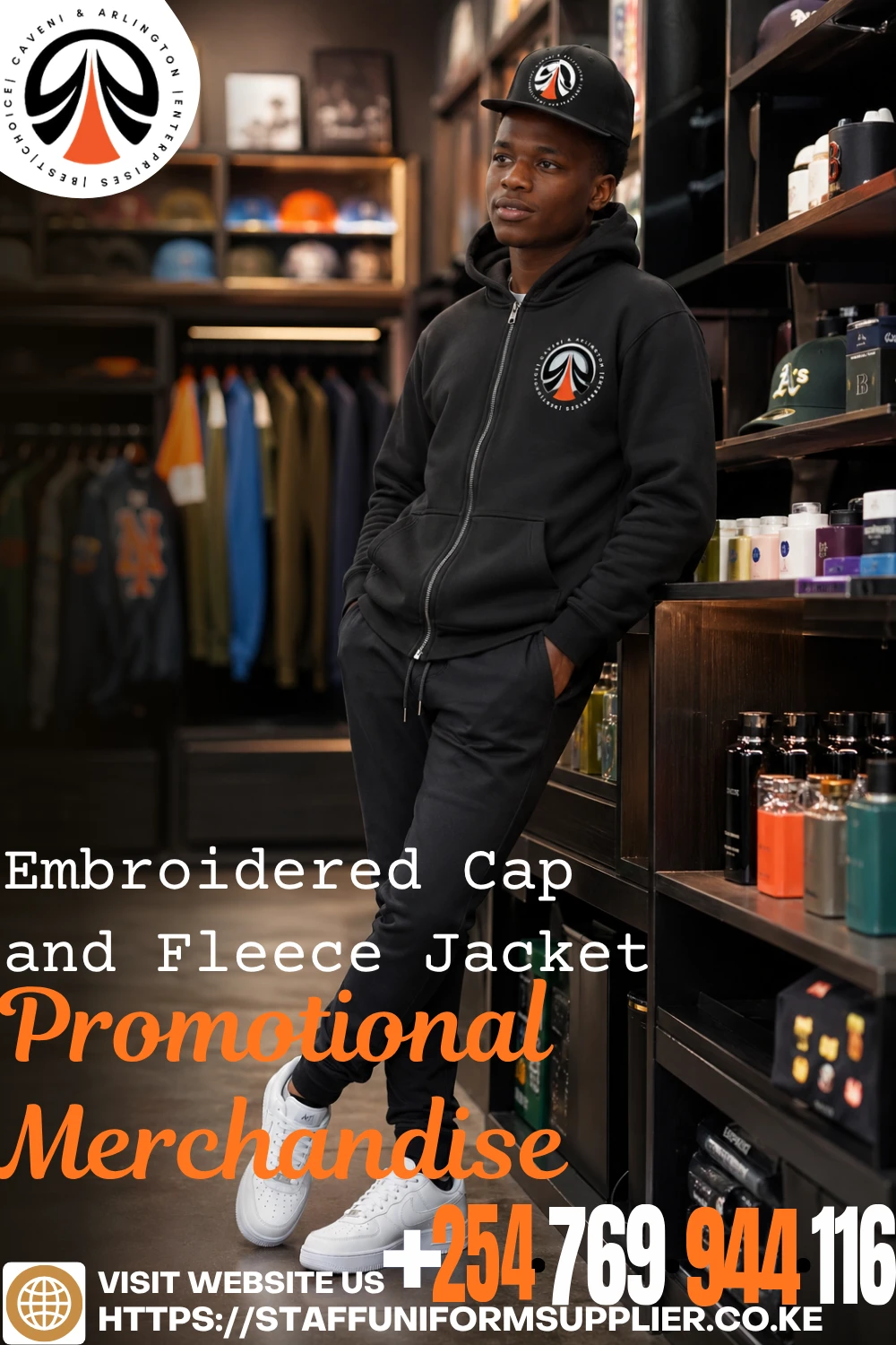 Promotional Merchandise - Embroidered Cap and Fleece Jacket