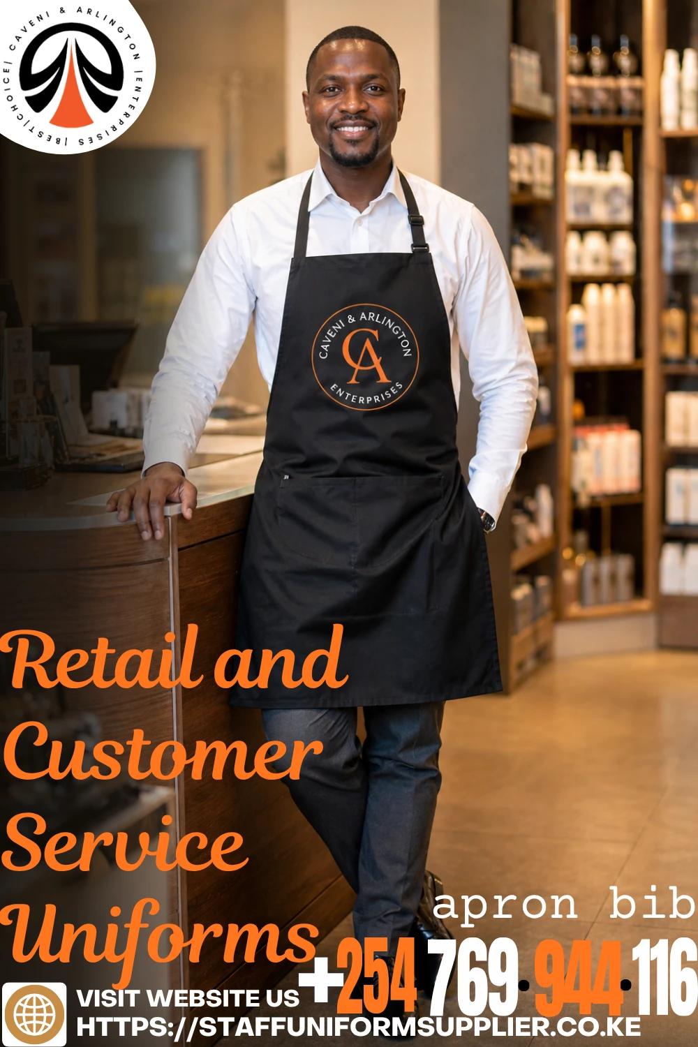 Retail and Customer Service Uniforms - apron bib