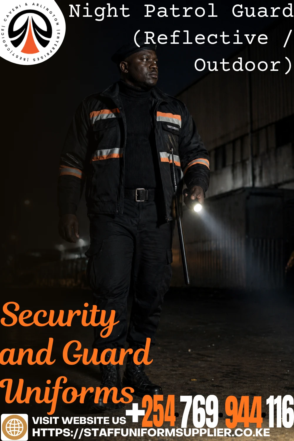Security and Guard Uniforms - Night Patrol Guard (Reflective Outdoor)