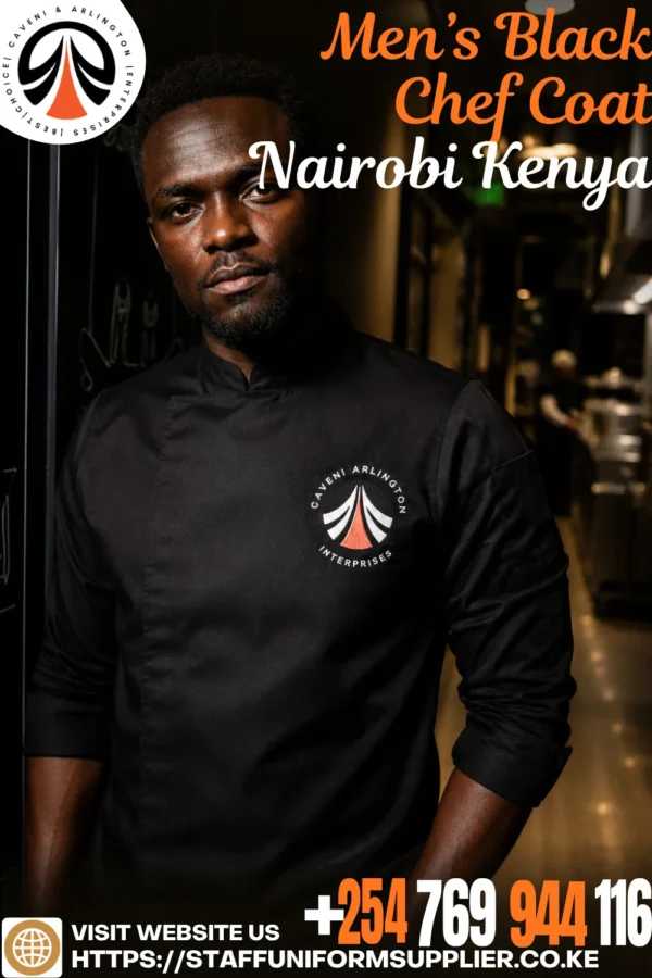 Men’s Black Chef Coat Nairobi Kenya Men’s Black Chef Coat Nairobi Kenya
