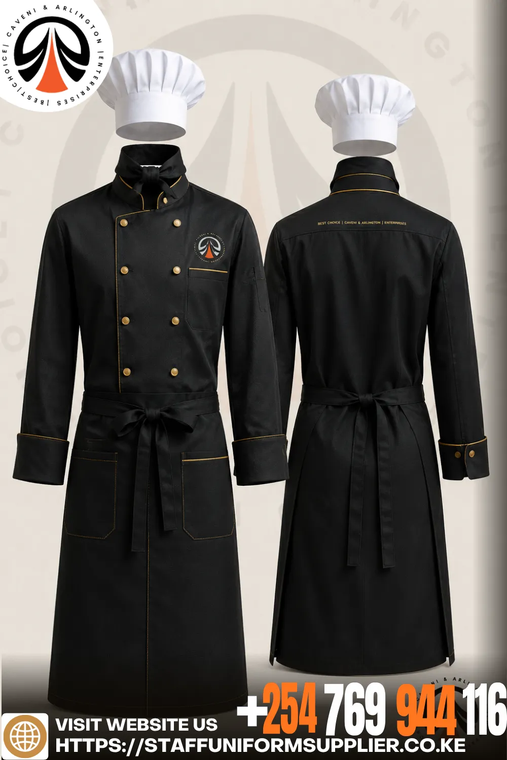 Black Chef Uniforms
