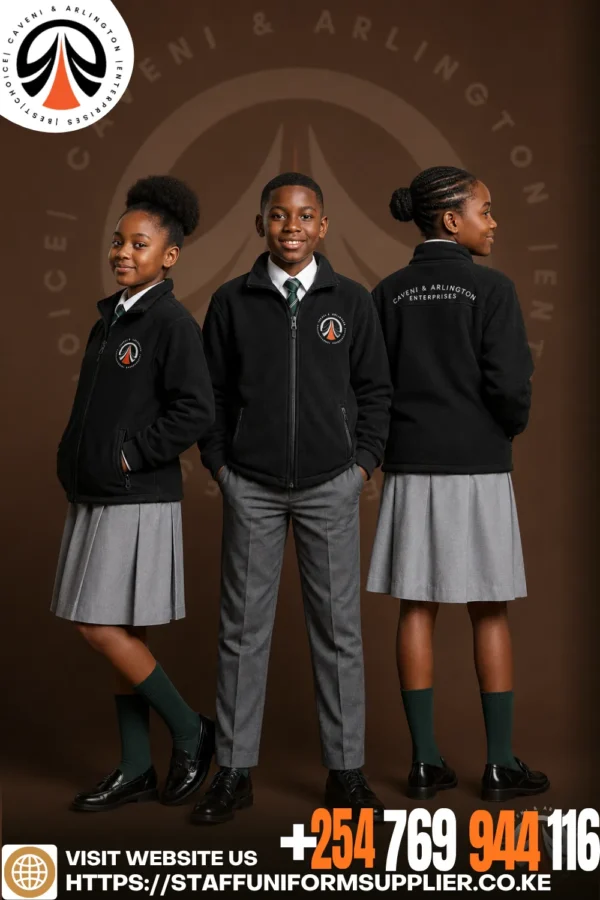 Black School Fleece Jacket Kenyan Taste Black School Fleece Jacket Kenyan Taste