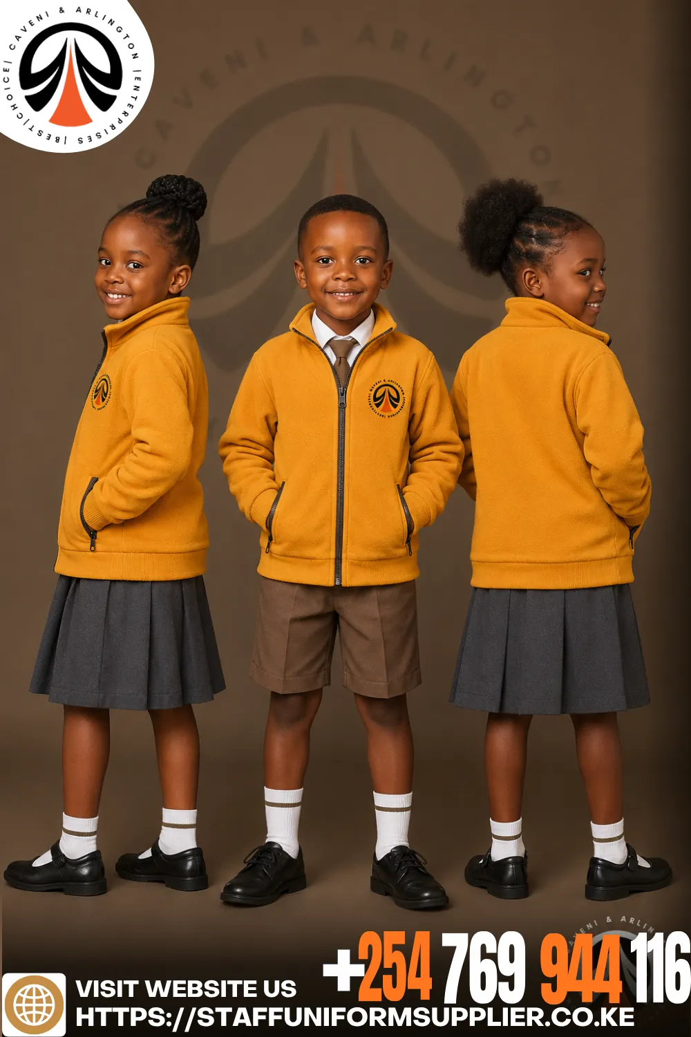 Boys and Girls School Fleece Jacket Kenyan Design