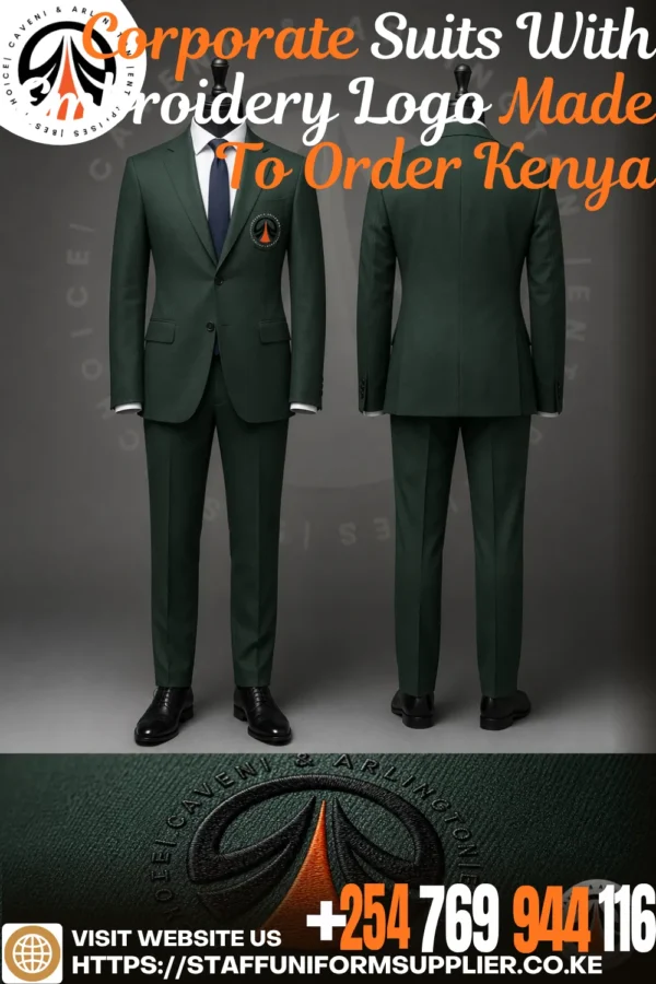 Corporate Suits With Embroidery Logo Made To Order Kenya Corporate Suits With Embroidery Logo Made To Order Kenya