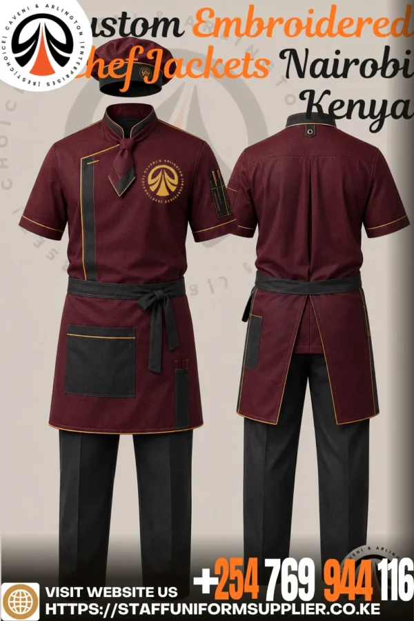 Custom Embroidered Chef Jackets Nairobi Kenya