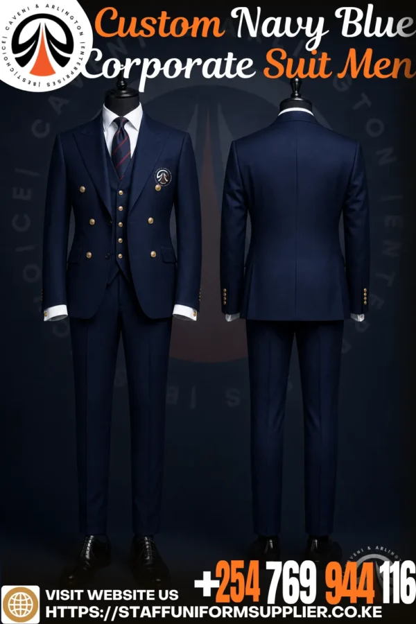 Custom Navy Blue Corporate Suit Men Custom Navy Blue Corporate Suit Men