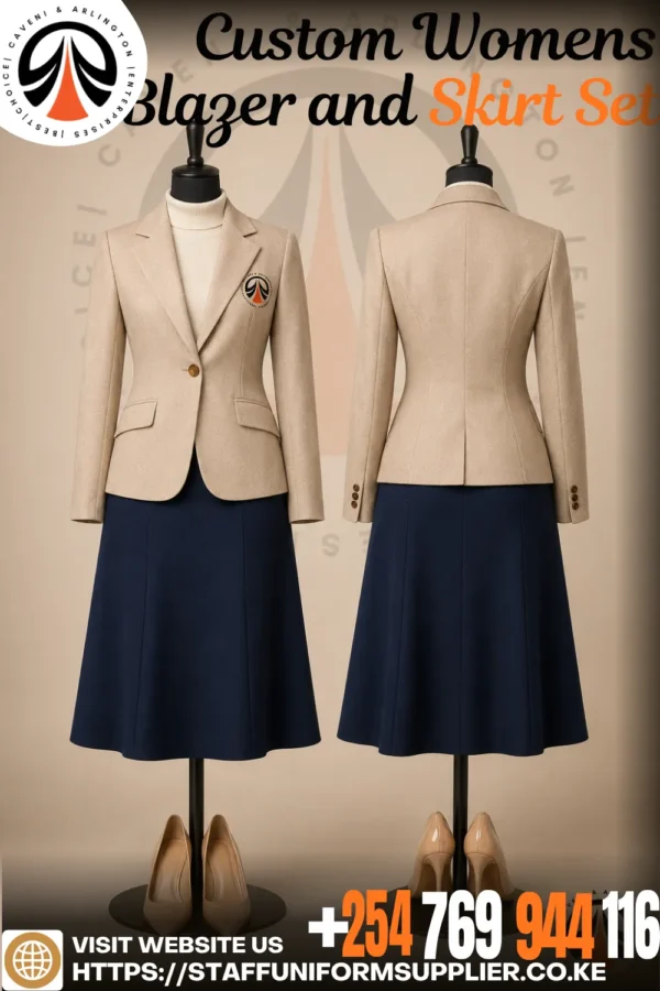 Custom Womens Blazer and Skirt Set Custom Womens Blazer and Skirt Set