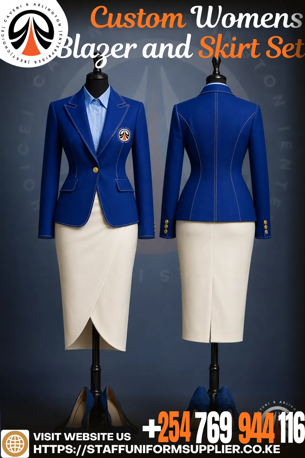 Custom Womens Blazer and Skirt Set Kenya