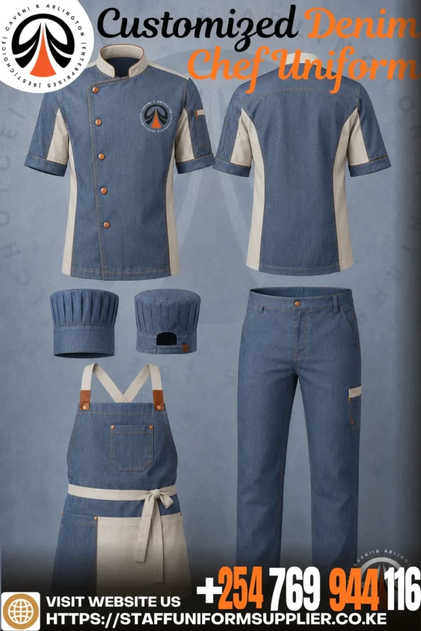 Customized Denim Chef Uniform Customized Denim Chef Uniform