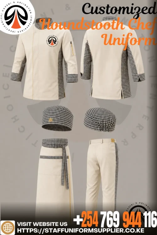 Customized Houndstooth Chef Uniform