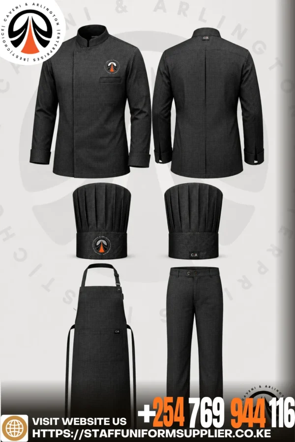 Customized Houndstooth Chef Uniform Kenya Customized Houndstooth Chef Uniform Kenya