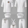Customized Pinstripe Chef Uniform Customized Pinstripe Chef Uniform