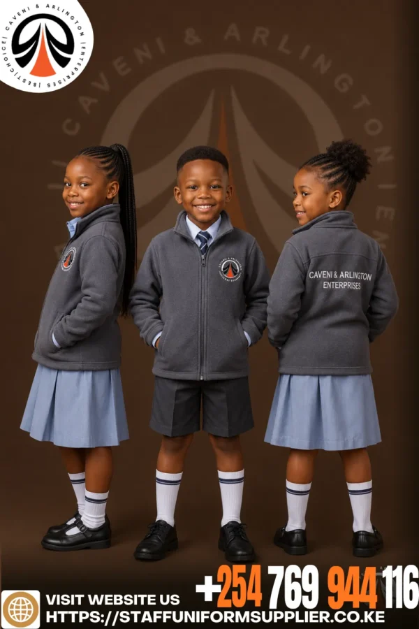 Gray School Fleece Jacket Kenyan Taste