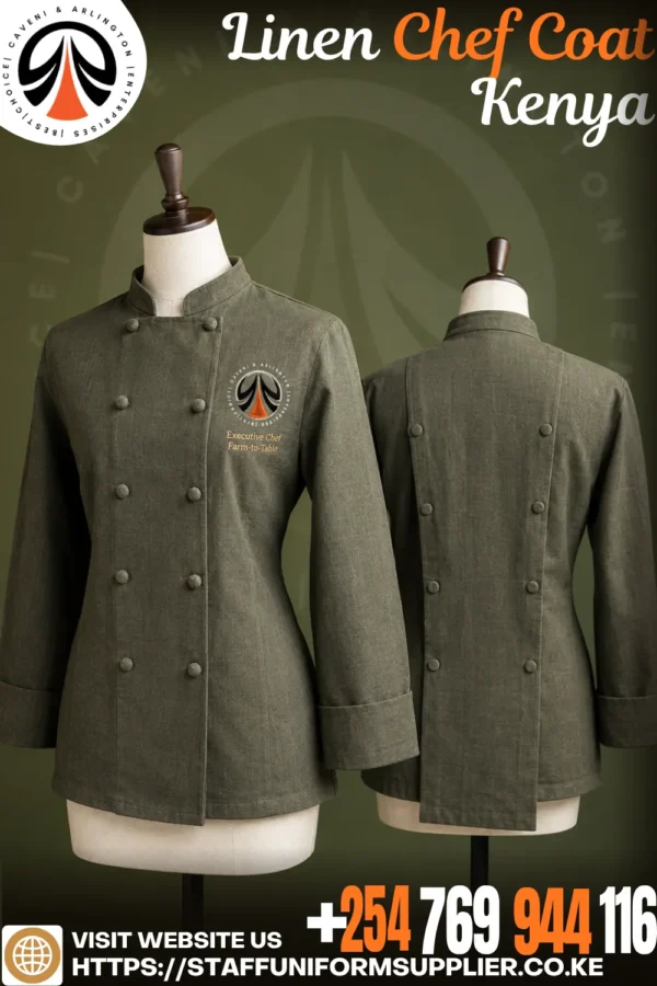 Linen Chef Coat Kenya Linen Chef Coat Kenya