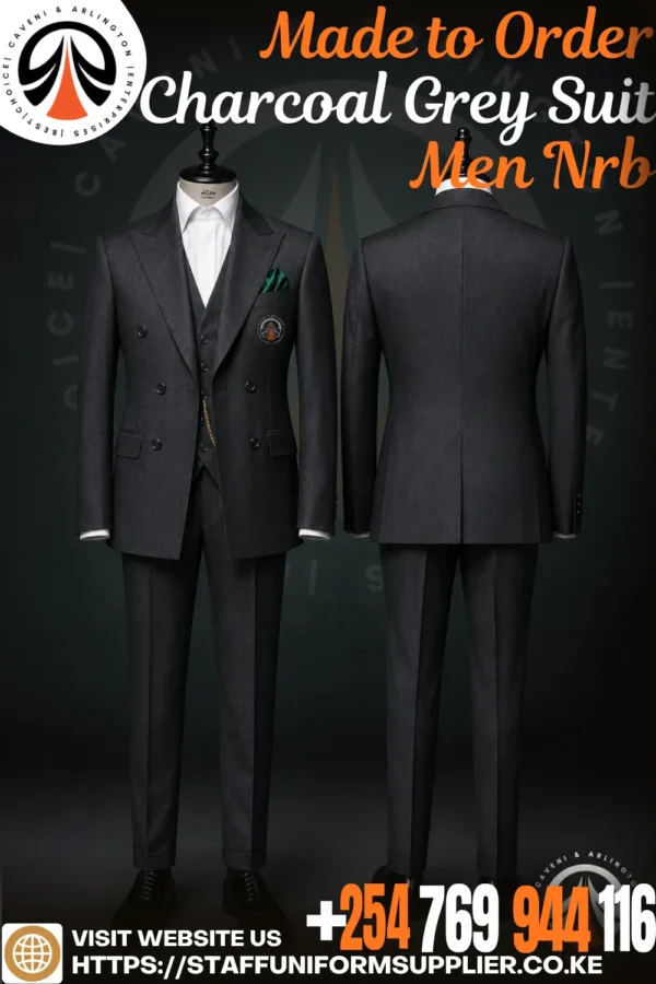 Made to Order Charcoal Grey Suit Men Nairobi Made to Order Charcoal Grey Suit Men Nairobi