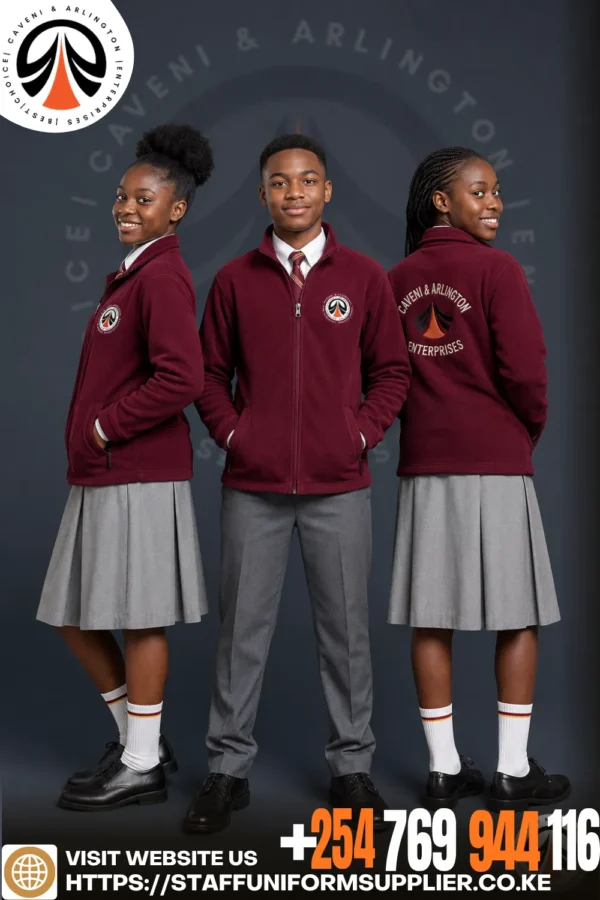 Maroon School Fleece Jacket Kenyan Vibe Maroon School Fleece Jacket Kenyan Vibe