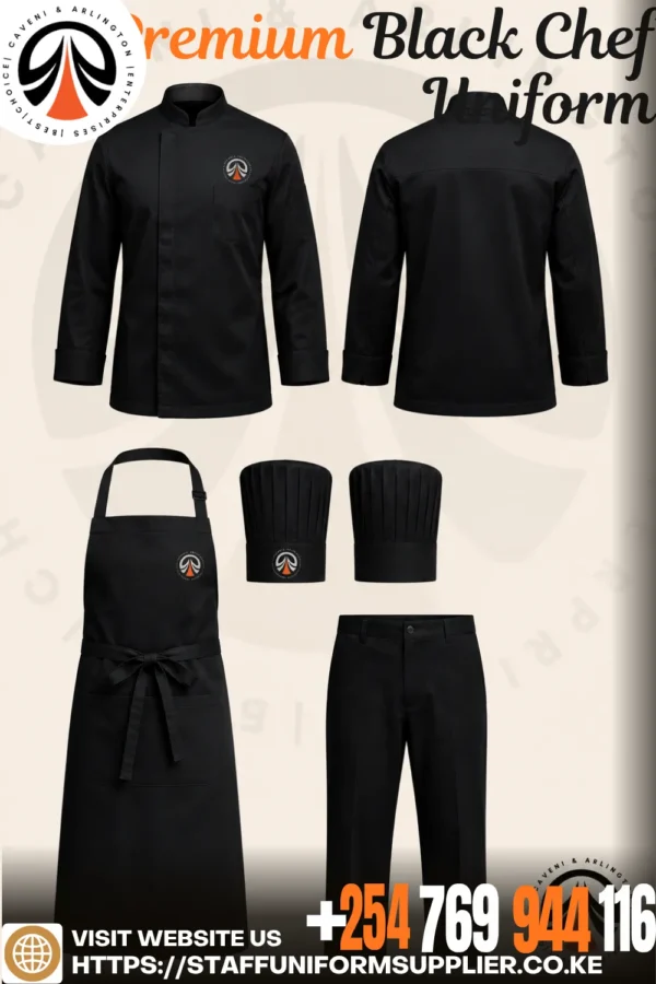 Premium Black Chef Uniform Premium Black Chef Uniform