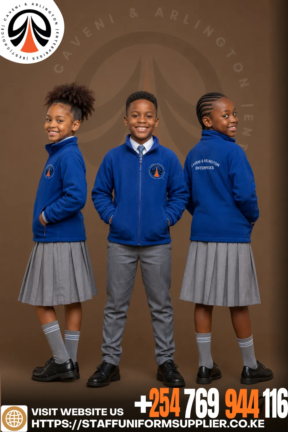 School Fleece Jacket with Logo Kenyan Vibe