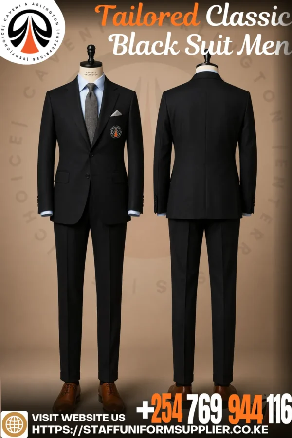 Tailored Classic Black Suit Men Tailored Classic Black Suit Men