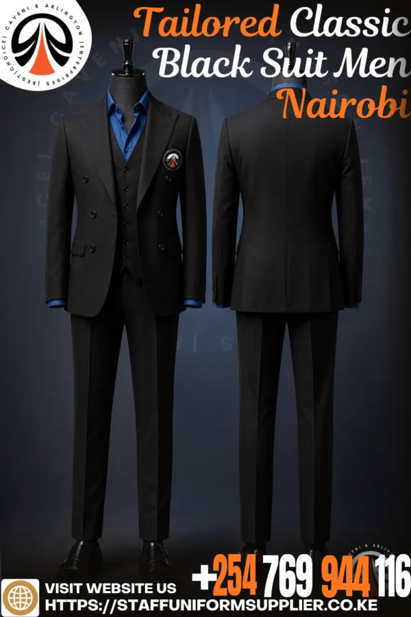 Tailored Classic Black Suit Men Nairobi Tailored Classic Black Suit Men Nairobi