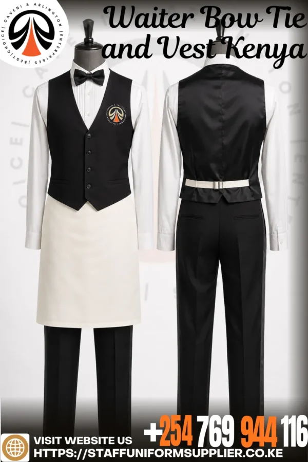Waiter Bow Tie and Vest Kenya