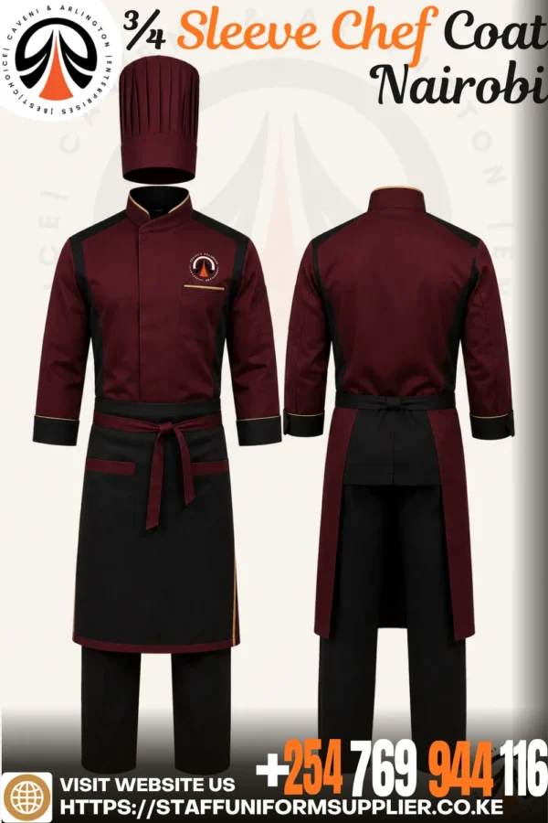 ¾ Sleeve Chef Coat Nairobi