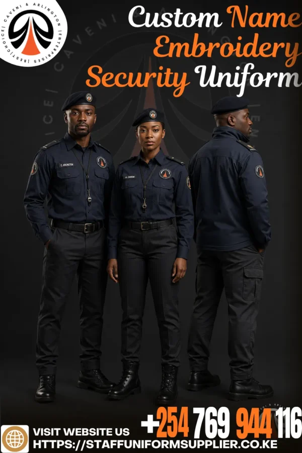 Custom Name Embroidery Security Uniform Custom Name Embroidery Security Uniform