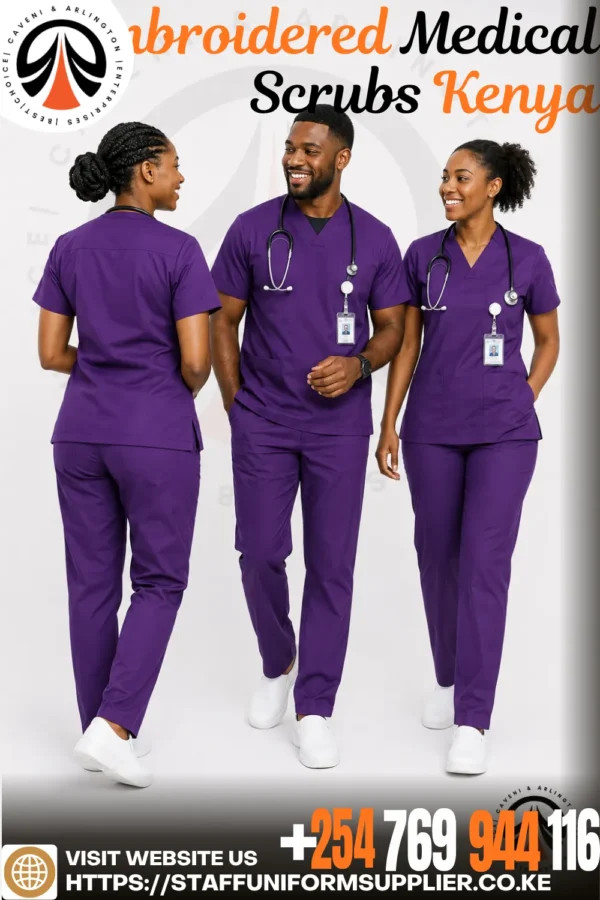 Embroidered Medical Scrubs Kenya